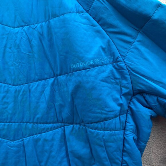 Outdoor Research Women’s Uberlayer Hooded Jacket – Polartec Alpha – Gray/Blue – - Picture 14 of 16